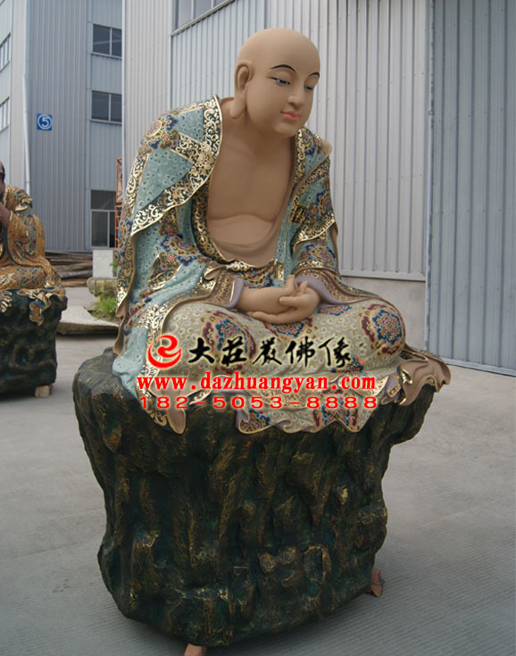 銅雕彩繪迦葉尊者 銅雕彩繪迦葉尊者